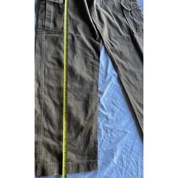 Vintage M Gordon Men Cargo Pants Men’s Sz 30R Brown Heavy Twill Utility Workwear - Picture 6 of 16